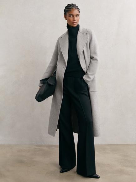 Reiss Petite Lucia Wool Rich Coat, Grey, Grey