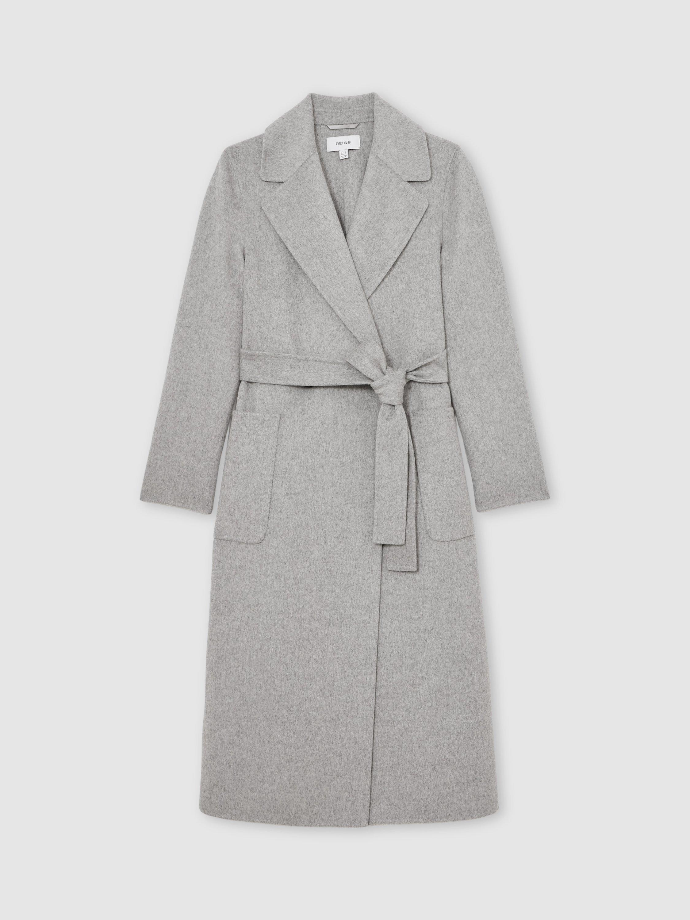 Product image 3 of 5, which shows Reiss Petite Lucia Wool Rich Coat, Grey, 6Pt