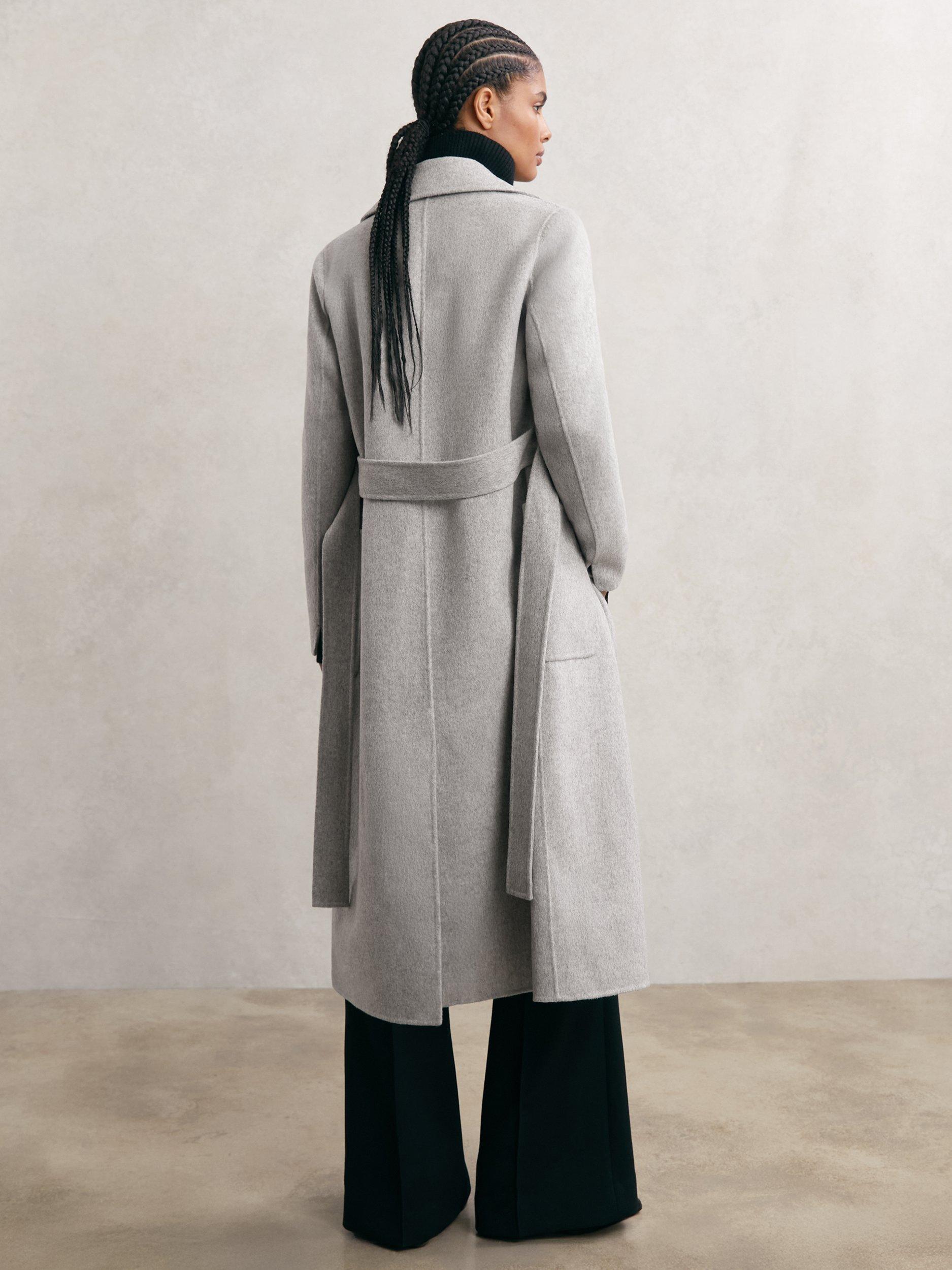 Product image 5 of 5, which shows Reiss Petite Lucia Wool Rich Coat, Grey, 6Pt