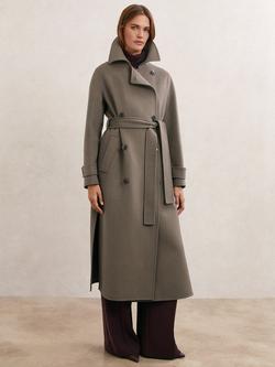 Reiss Petite Luna Wool Rich Coat, Mauve Natural, Mauve Natural