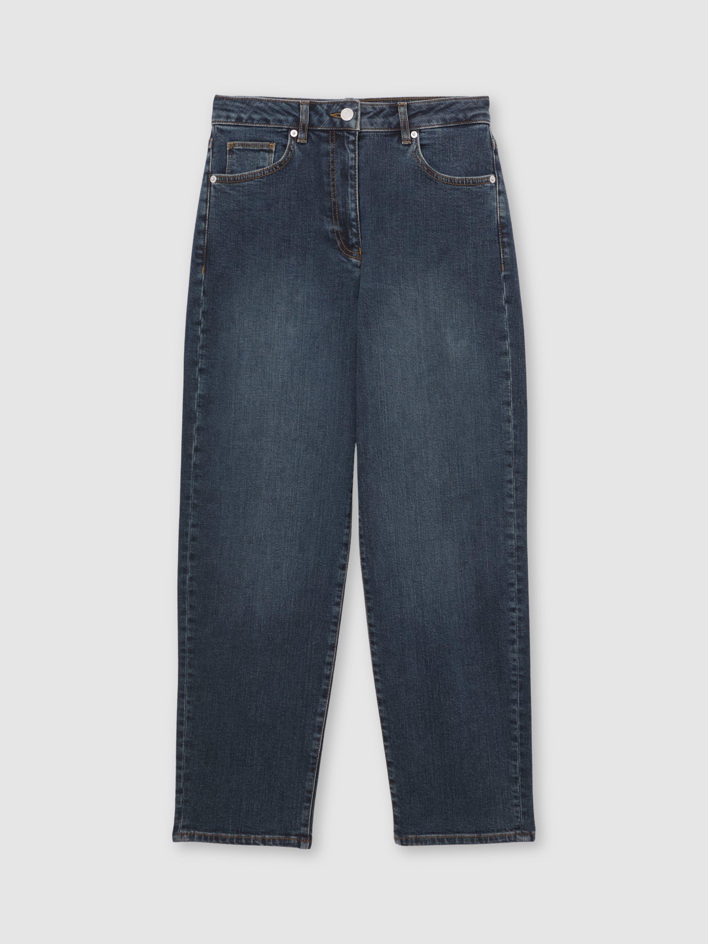 Product image 3 of 5, which shows Reiss Selin Straight Leg Jeans, Blue, 25R
