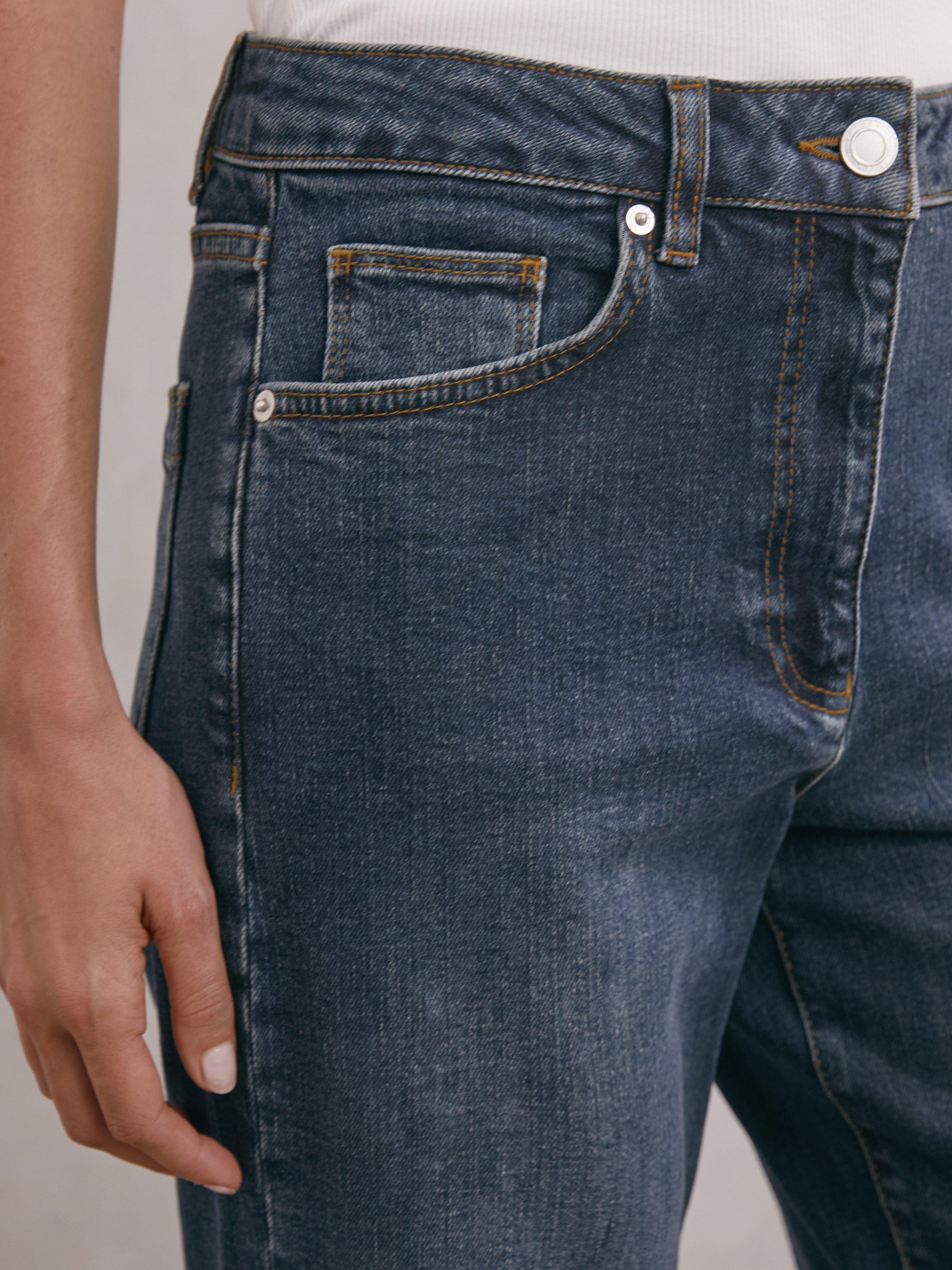 Product image 5 of 5, which shows Reiss Selin Straight Leg Jeans, Blue, 25R