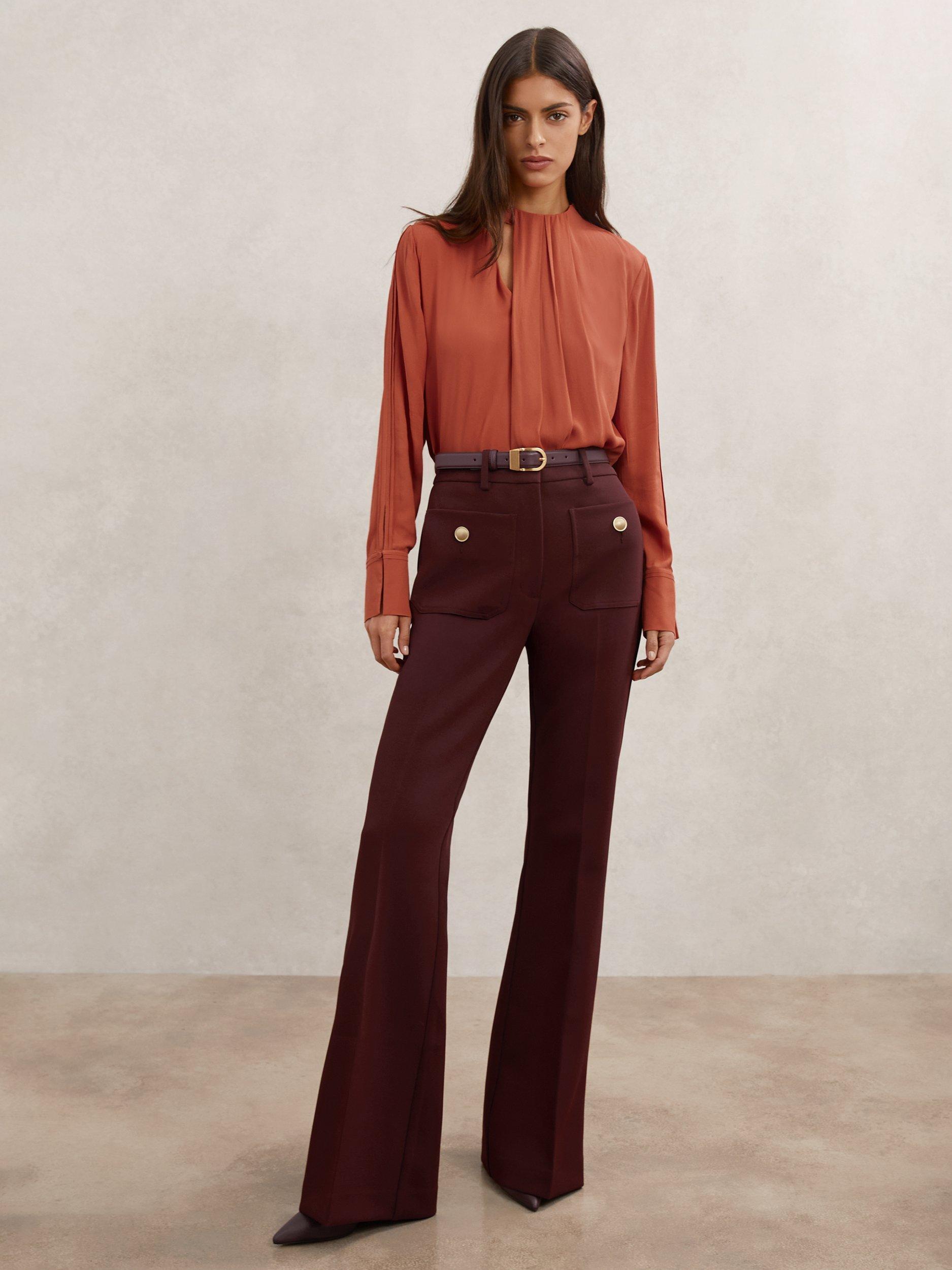 Product image 4 of 5, which shows Reiss Marta Drape Detail Top, Copper, 6