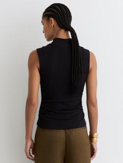 Reiss Simone High Neck Vest, Black - view 2, Black