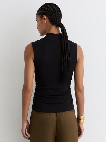 Reiss Simone High Neck Vest, Black - view 2, Black