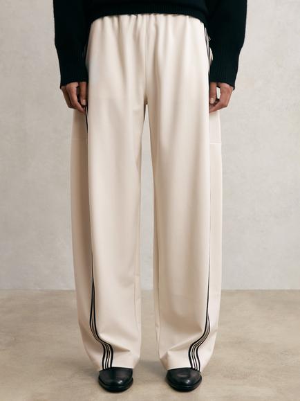 Reiss Elle Side Stripe Trousers, Cream, Cream