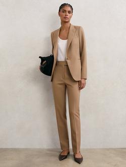 Reiss Jade Wool Blend Slim Trousers, Camel, Camel