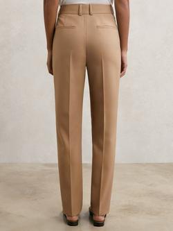 Reiss Jade Wool Blend Slim Trousers, Camel - view 2, Camel