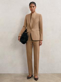 Reiss Petite Jade Slim Leg Wool Blend Trousers, Camel, Camel