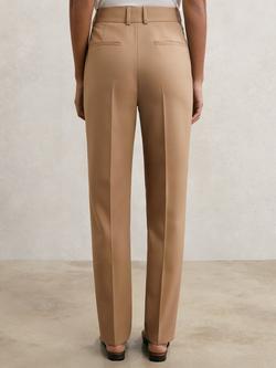 Reiss Petite Jade Slim Leg Wool Blend Trousers, Camel - view 2, Camel