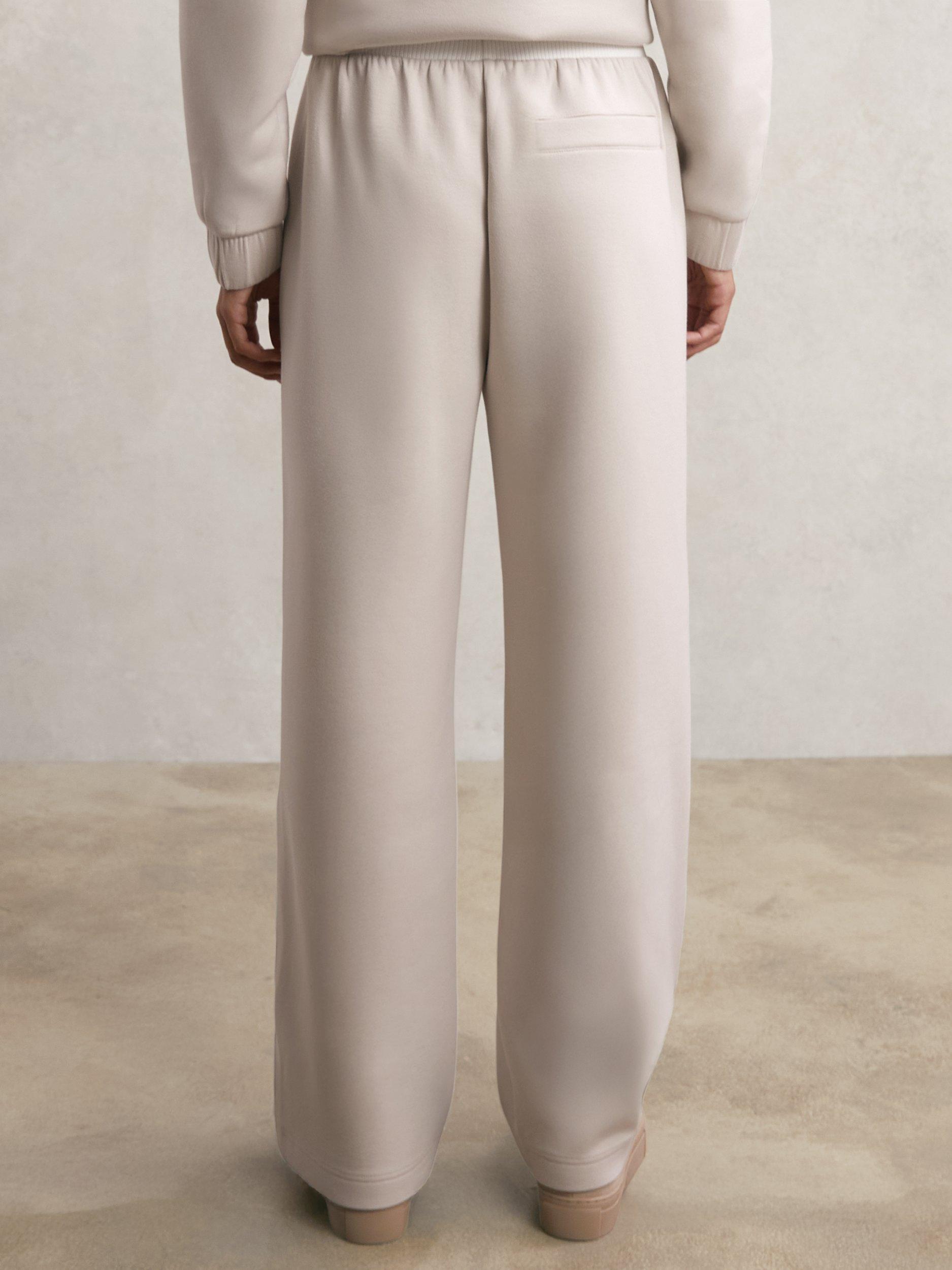 Product image 2 of 5, which shows Reiss Petite Laney Wide Leg Joggers, Stone Neutral, XS