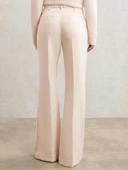 Reiss Petite Leona Flared Trousers, Cream - view 2, Cream