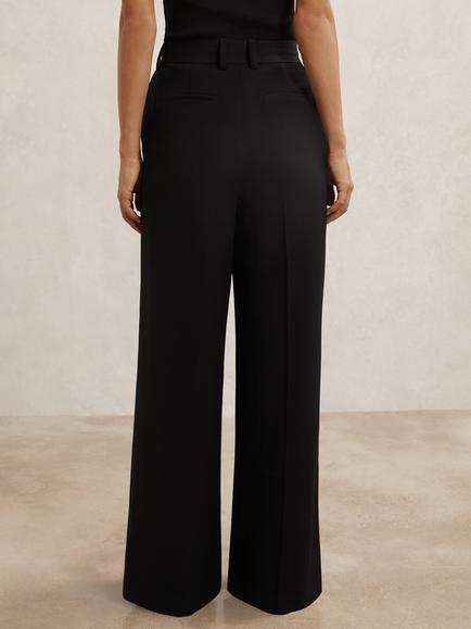 Reiss Petite Margeaux Wide Leg Tailored Trousers, Black - view 2, Black