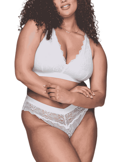 Lemonade Dolls Stretch Lace Fuller Cup Bralette, White, White