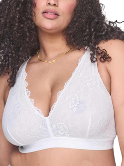 Lemonade Dolls Stretch Lace Fuller Cup Bralette, White - view 2, White