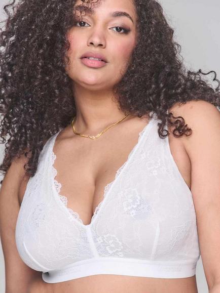 Lemonade Dolls Stretch Lace Fuller Cup Bralette, White - view 2, White