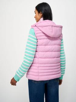 Crew Clothing Lightweight Padded Detachable Hood Gilet, Pastel Pink - view 2, Pastel Pink