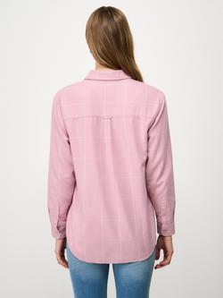 Crew Clothing Relaxed Fit Flannel Check Shirt, Pastel Pink - view 2, Pastel Pink