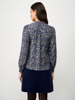 Crew Clothing Celeste Meadow Floral Top, Indigo Blue - view 2, Indigo Blue