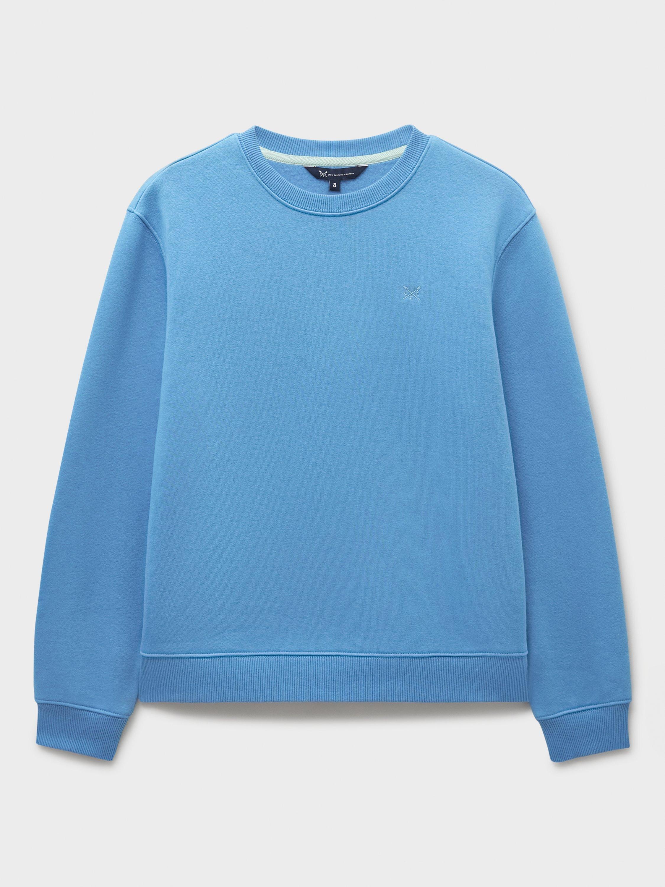 Product image 5 of 5, which shows Crew Clothing Fleece Lined Sweatshirt, Sky Blue, 10