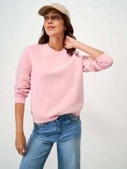 Crew Clothing Crew Neck Sweatshirt, Pastel Pink, Pastel Pink