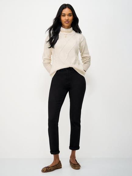Crew Clothing Roll Neck Cable Knit Jumper, Cream, Cream