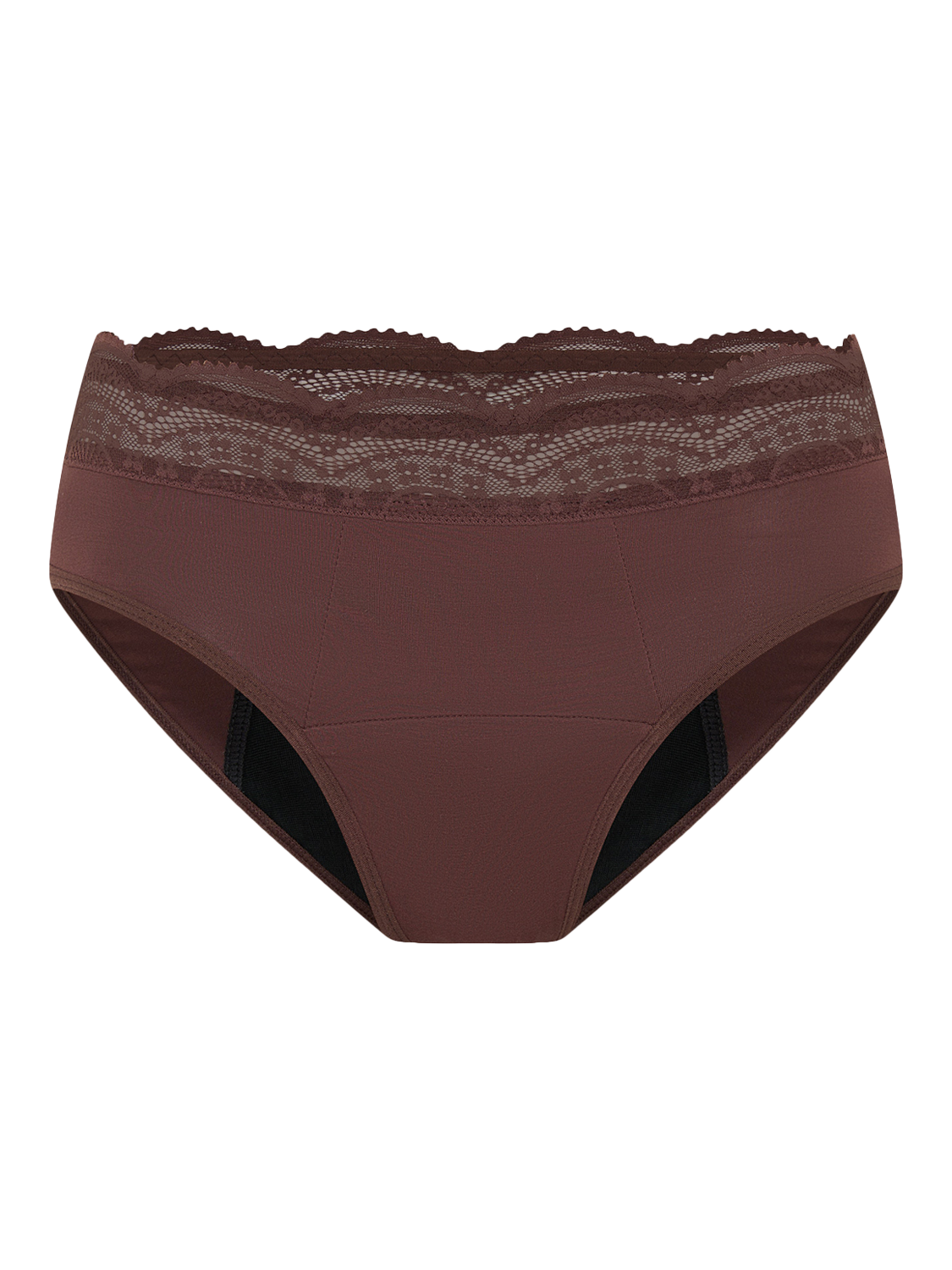 Product image 5 of 5, which shows Modibodi Sensual High Waist Period Knickers, Super Absorbency, Mahogany, 8