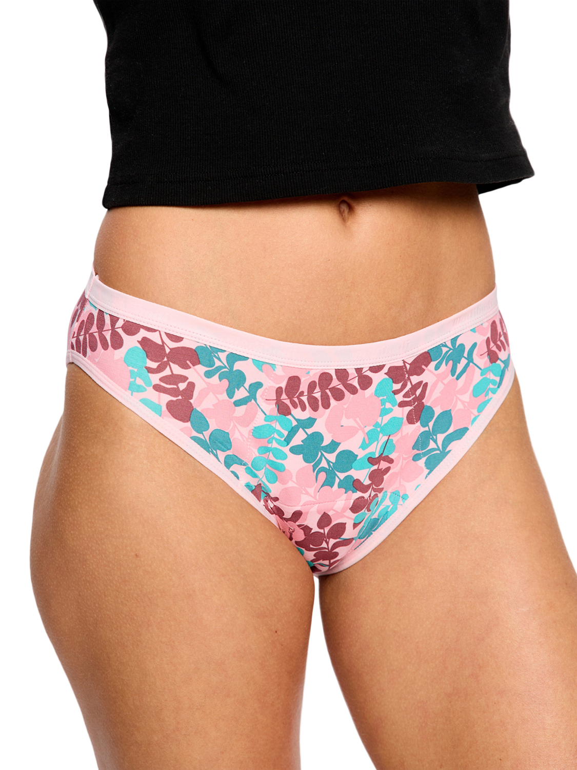 Product image 5 of 7, which shows Modibodi Classic Bikini Period Knickers, Super Absorbency, Ivy Garden, 8