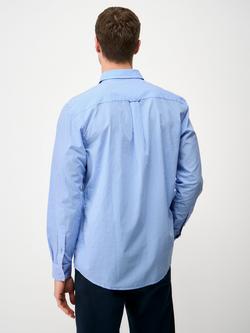 Crew Clothing Classic Micro Gingham Check Shirt - view 2, Aqua Blue