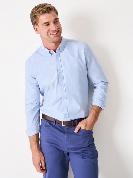 Crew Clothing Cotton Regular Fit Oxford Shirt, Light Blue