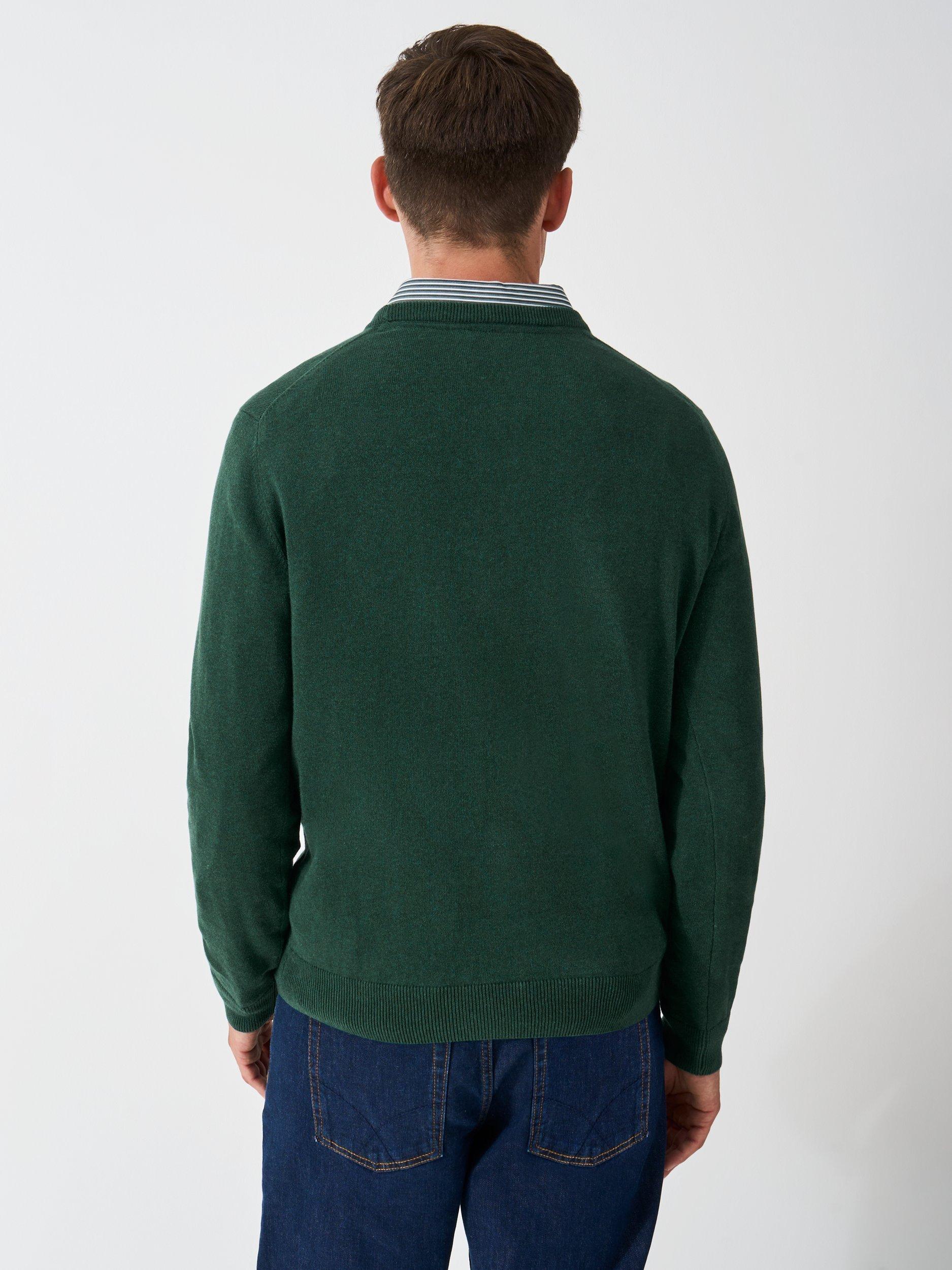 Product image 2 of 5, which shows Crew Clothing Classic Cotton Sweatshirt, Green, L