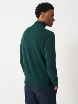 Crew Clothing Classic Cotton Half-Zip Jumper, Dark Green - view 2, Dark Green