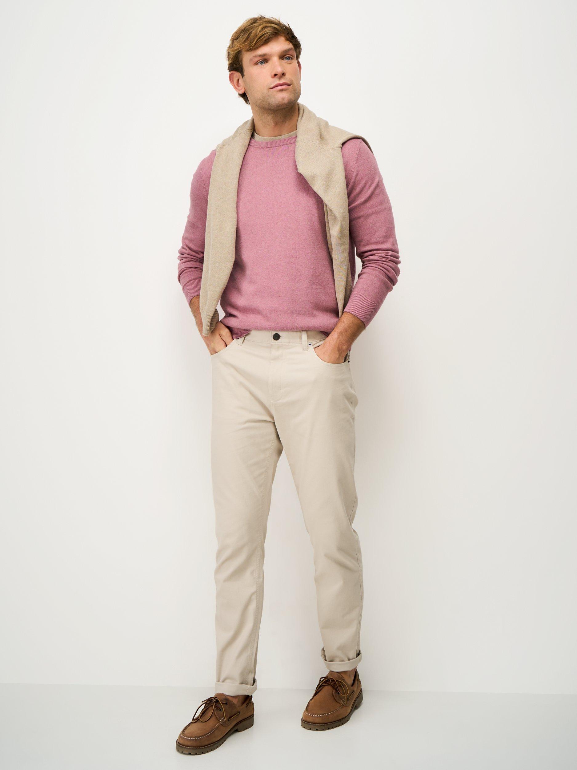 Product image 4 of 5, which shows Crew Clothing Cotton Crew Neck Jumper, Pink, L