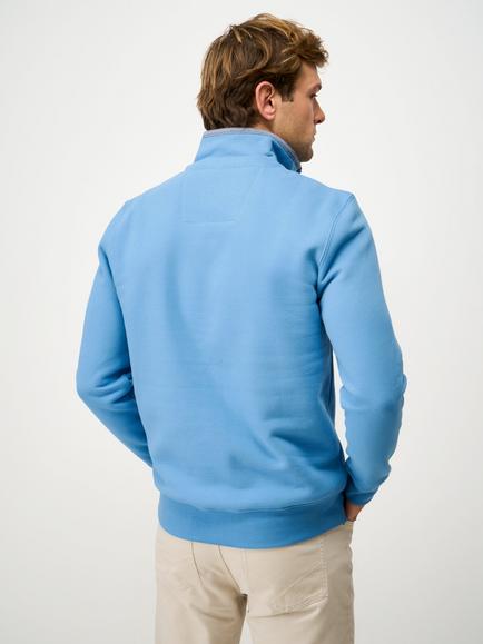 Crew Clothing Half-Zip Sweatshirt, Blue - view 2, Blue
