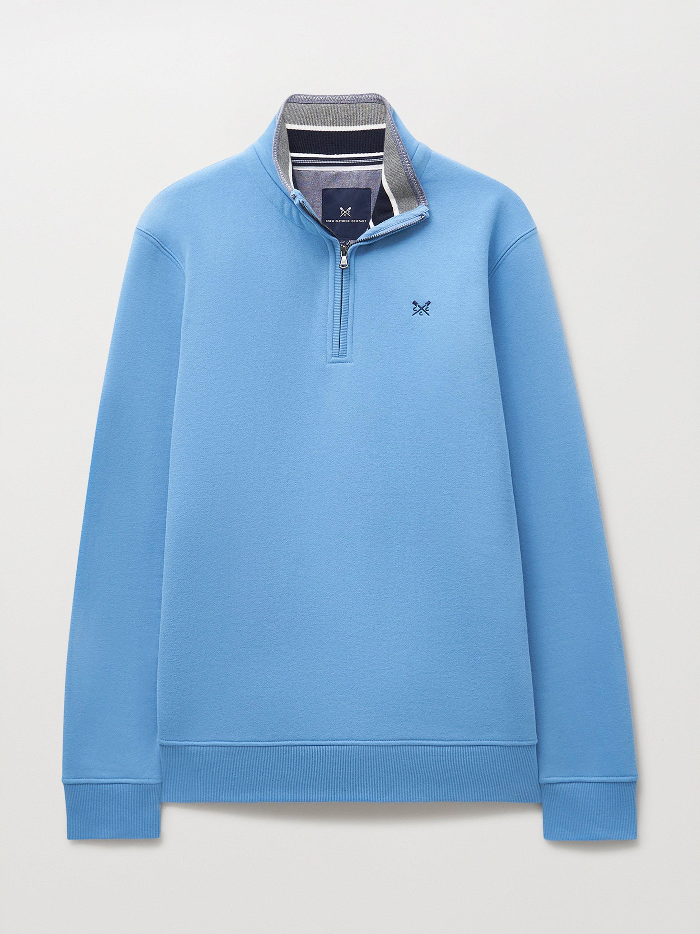 Product image 5 of 5, which shows Crew Clothing Half-Zip Sweatshirt, Blue, L