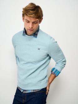 Crew Clothing Cotton Crew Neck Sweatshirt, Aqua Blue, Aqua Blue
