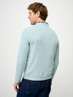 Crew Clothing Cotton Crew Neck Sweatshirt, Aqua Blue - view 2, Aqua Blue