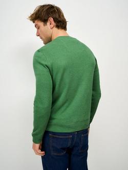 Crew Clothing Cotton Crew Neck Sweatshirt, Green - view 2, Green