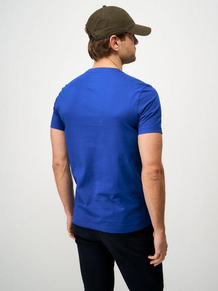 Crew Clothing Cotton Regular Fit Short Sleeve Logo T-Shirt, Blue - view 2, Blue