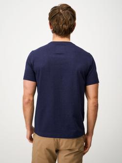 Crew Clothing Cotton Regular Fit Short Sleeve Logo T-Shirt, Navy - view 2, Navy