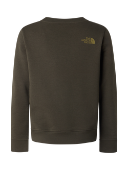 The North Face Kids' Cotton Blend Crew Neck Sweatshirt, Taupe Green - view 2, Taupe Green