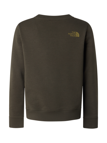 The North Face Kids' Cotton Blend Crew Neck Sweatshirt, Taupe Green - view 2, Taupe Green