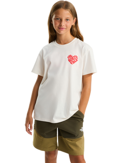 The North Face Kids' Cotton Relaxed T-Shirt, White Dune, White Dune