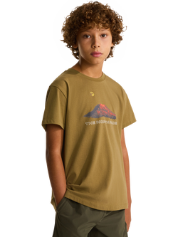 The North Face Kids' Mountain Night T-Shirt, Brown, Brown
