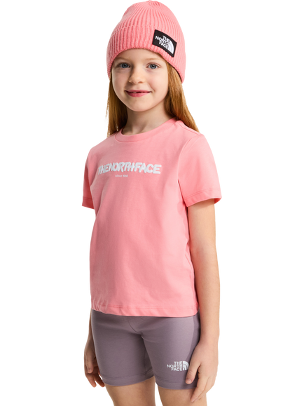 The North Face Kid's Logo T-shirt and Shorts Set, Coral Crush, Coral Crush