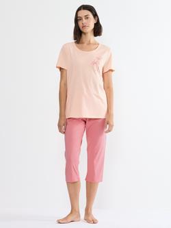 Triumph Capri Pyjama Set, Light Pink/Dark Pink, Light Pink/Dark Pink