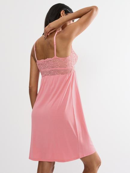 Triumph Timeless Sensuality Lace Nightdress - view 2, Cherry Rose