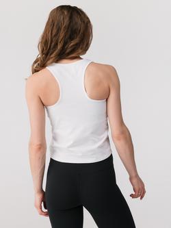 Girlfriend Collective Reset Straight Tank Top, White - view 2, White