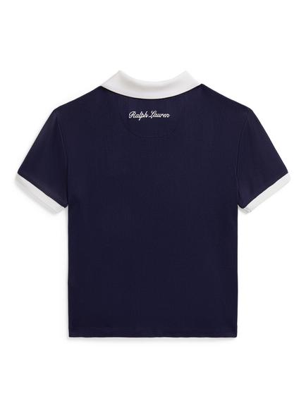 Ralph Lauren Kids' Knitted Wimbledon Polo Shirt, Navy - view 2, Navy