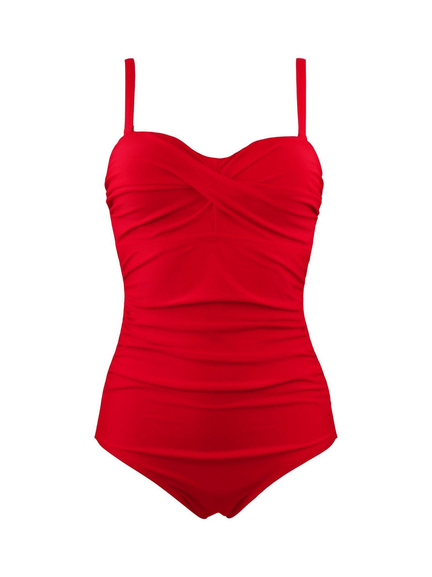 Product image 8 of 9, which shows Pour Moi Santa Monica Control Swimsuit, Red, 10